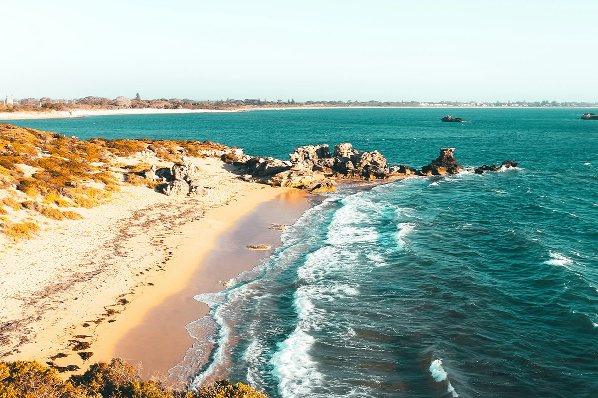 Beautiful beach with turquoise waters in Western Australia
