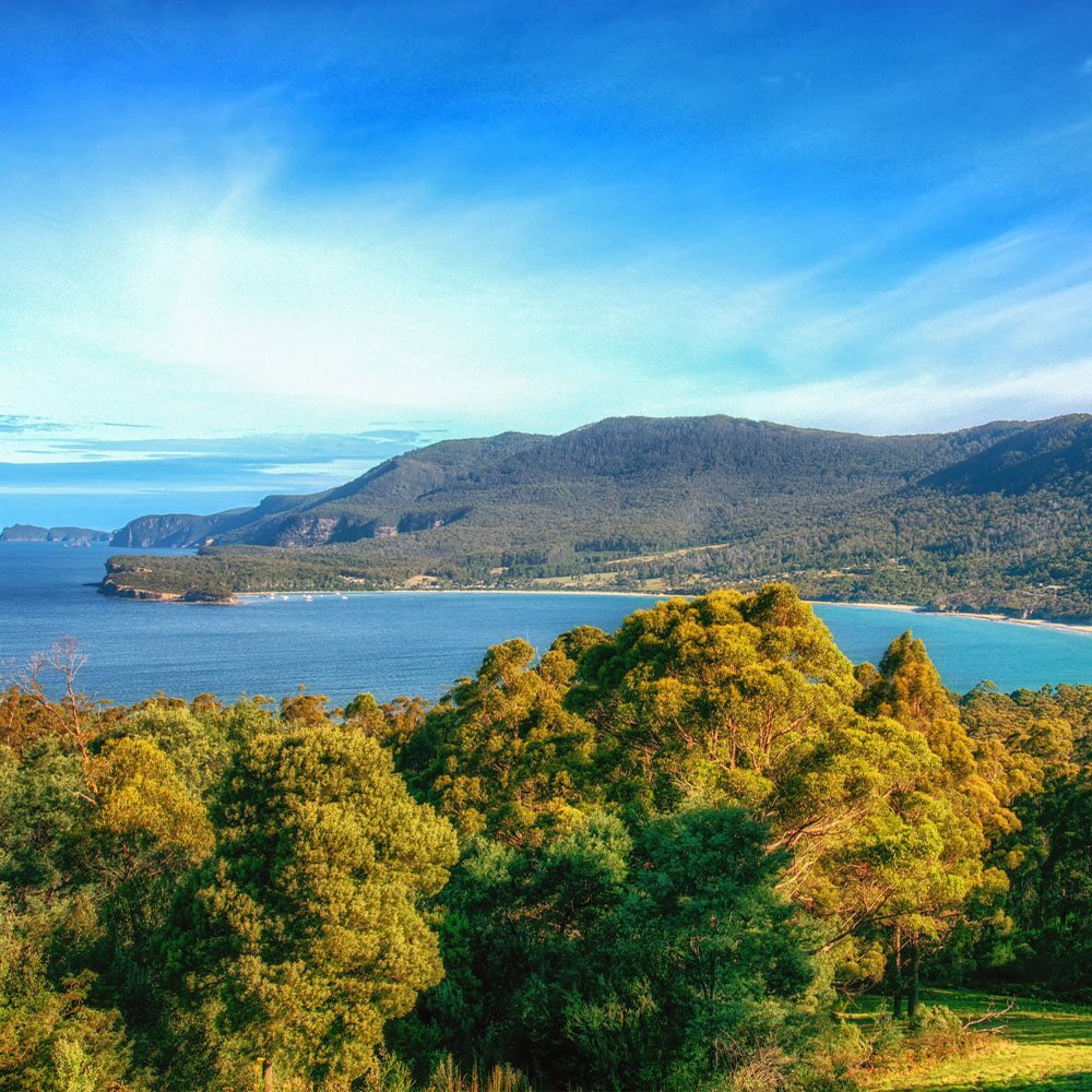 Tasmanian coastline at Freycinet National Park Tasmania